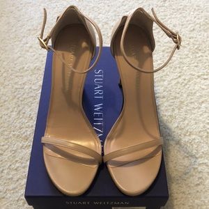 Stuart Weitzman Nudist Nappa Sandal, Adobe, Sz 8